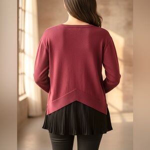 NEW Autumn Cashmere Garnet Girls Sweater w/Pleated Back‎ sz 10